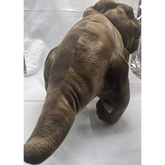 Vintage HugFun Dinosaur Dino Brown Triceratops 30” Plush Stuffed Animal Toy RARE - Picture 12 of 16